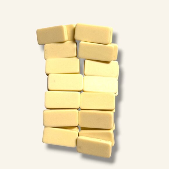 Vintage Double Six Dominoes Set Of 28 In Black Faux Leather Case With Snap Closu - Picture 4 of 5